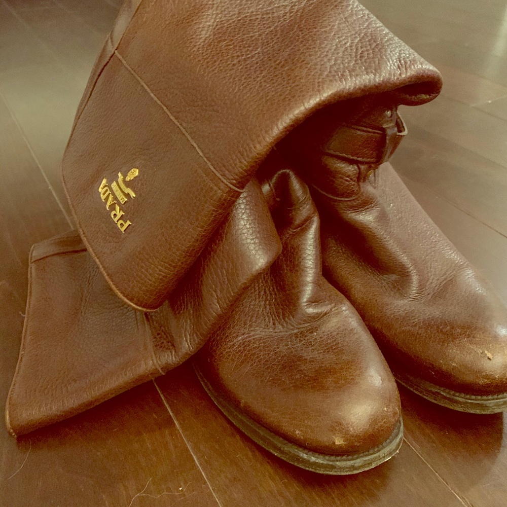 Prada Leather Riding Boots